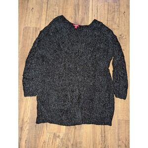 Guess Chunky Dark Gray Knit Sweater Women's Size Medium